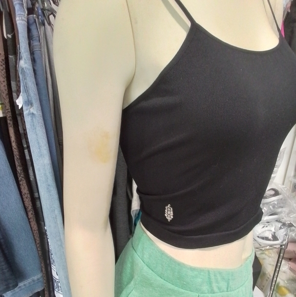 Free People BLACK Strappy Back Tighten Up Tank - Picture 1 of 16